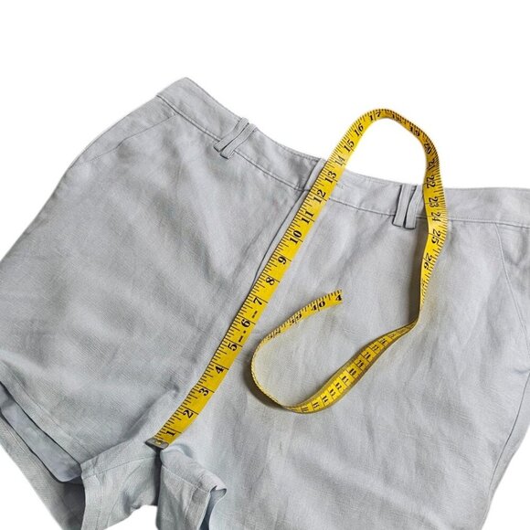 PAIGE Womens Devanne Short, High Waist, Trouser, Linen Blend, Dove Grey, Size 12 - Picture 3 of 9